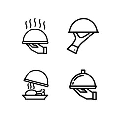 Cloche icon vector illustration logo template for many purpose. Isolated on white background.
