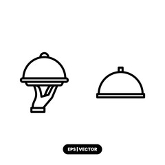 Fototapeta premium Cloche icon vector illustration logo template for many purpose. Isolated on white background.