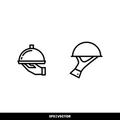 Cloche icon vector illustration logo template for many purpose. Isolated on white background.