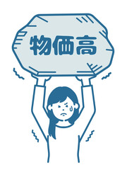 物価高に耐える女性