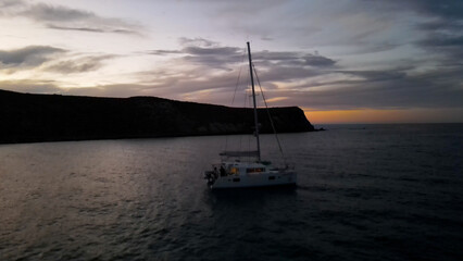 Fototapeta premium Savoring Sunsets and Serenity in Baja California's Island off Loreto