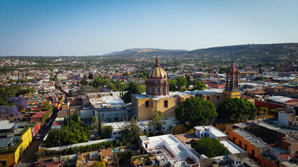 Famous San Miguel Arc�ngel Parish Building from Drone