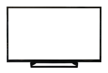 LED TV with blank screen on transparent background png file - obrazy, fototapety, plakaty