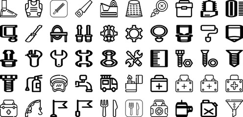 Set Of Equipment Icons Collection Isolated Silhouette Solid Icons Including Set, Health, Isolated, Healthy, Exercise, Equipment, Sport Infographic Elements Logo Vector Illustration