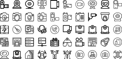 Set Of Device Icons Collection Isolated Silhouette Solid Icons Including Computer, Mobile, Digital, Screen, Technology, Tablet, Phone Infographic Elements Logo Vector Illustration