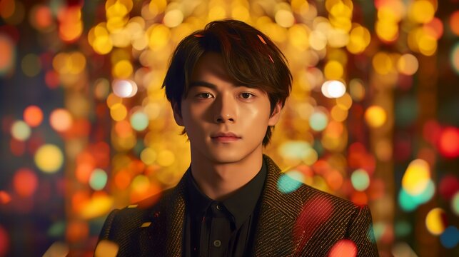 ミュージシャン・俳優・芸能人・ホストなどのイケメンアジア人男性（Generative AI）
