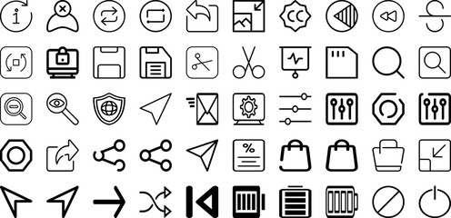 Set Of Interface Icons Collection Isolated Silhouette Solid Icons Including Frame, Digital, Template, Design, Screen, Interface, Vector Infographic Elements Logo Vector Illustration