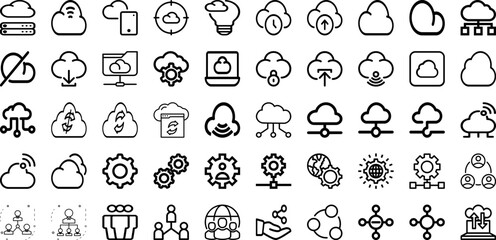 Set Of Network Icons Collection Isolated Silhouette Solid Icons Including Internet, Communication, Network, Networking, Business, Connection, Technology Infographic Elements Logo Vector Illustration