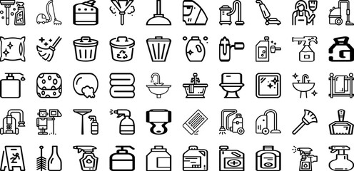Set Of Clean Icons Collection Isolated Silhouette Solid Icons Including Hygiene, Clean, Cleaner, Spray, Icon, Wash, Vector Infographic Elements Logo Vector Illustration