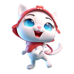 3D cute cat character AI Generative