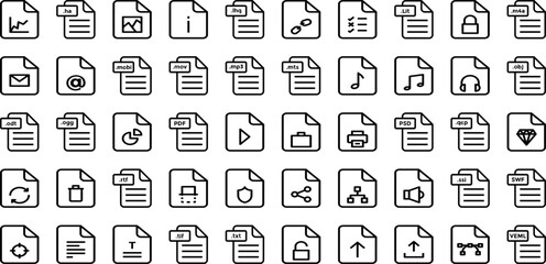 Set Of Documentation Icons Collection Isolated Silhouette Solid Icons Including File, Business, Folder, Office, Information, Document, Management Infographic Elements Logo Vector Illustration
