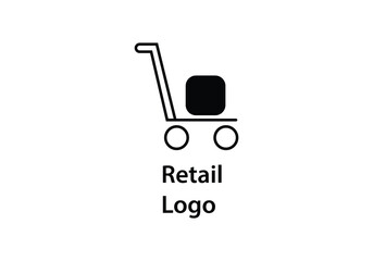 shopping chart in trendy flat style, shopping chart vector icon, trolley symbol design