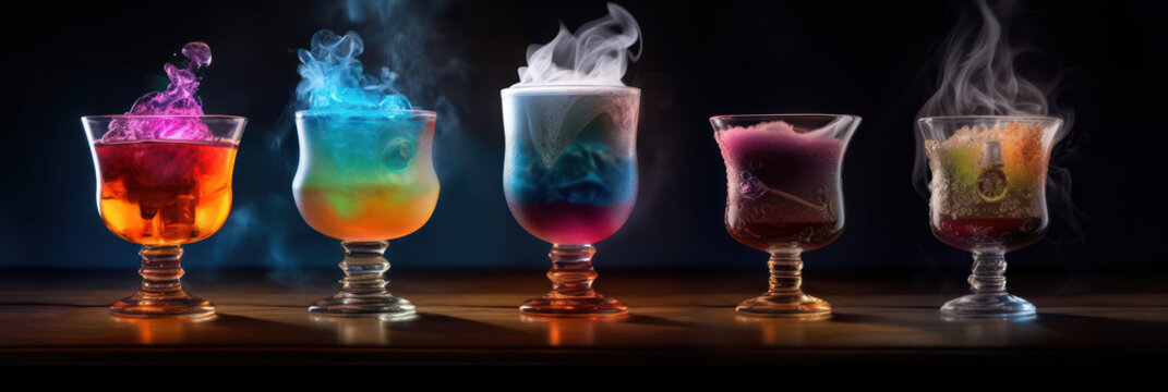 Enchanted Elixirs: A Collection of Magical Cocktail Drinks, Generative AI