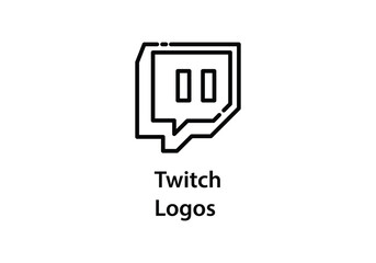 Twitch - company logo, stream technology platform, vector illustration, editorial .