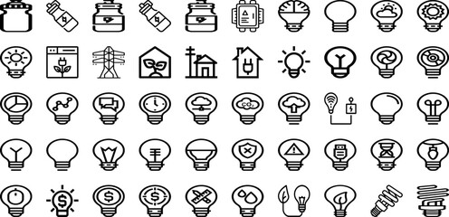 Set Of Energy Icons Collection Isolated Silhouette Solid Icons Including Electric, Renewable, Ecology, Power, Environment, Energy, Electricity Infographic Elements Logo Vector Illustration