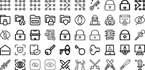 Set Of Sword Icons Collection Isolated Silhouette Solid Icons Including Sword, Sign, Vector, Background, Symbol, Design, Illustration Infographic Elements Logo Vector Illustration