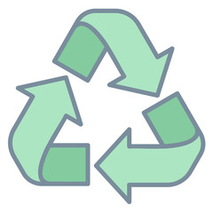 Mobius loop icon for recycle sign