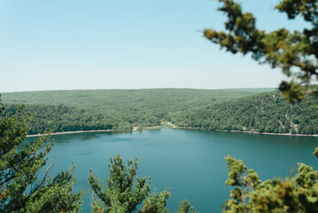 Fototapeta na wymiar Devil's Lake State Park (Baraboo, Wisconsin) Scenic Overlook View
