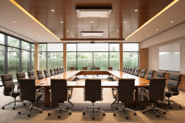 modern co-working spaces, "Elegant Conference Room" elegant conference room designed for formal meetings and presentations