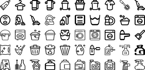Set Of Cleaning Icons Collection Isolated Silhouette Solid Icons Including Cleaner, Service, Hygiene, Work, Clean, Wash, Household Infographic Elements Logo Vector Illustration