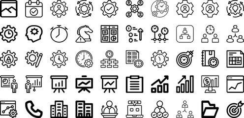 Set Of Management Icons Collection Isolated Silhouette Solid Icons Including Manager, Team, Teamwork, Office, Management, Businessman, Business Infographic Elements Logo Vector Illustration