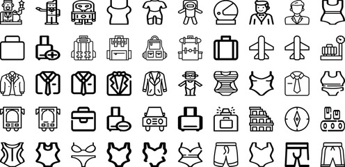 Set Of Suit Icons Collection Isolated Silhouette Solid Icons Including Business, Man, Male, Suit, Adult, Person, Businessman Infographic Elements Logo Vector Illustration