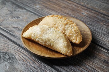Traditional Curry Puff or Malay people called Karipap filled with potato filling