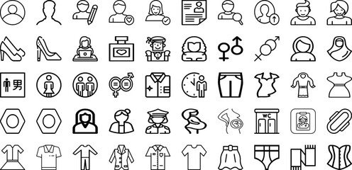 Set Of Male Icons Collection Isolated Silhouette Solid Icons Including Man, Young, Male, Person, Isolated, Adult, Business Infographic Elements Logo Vector Illustration