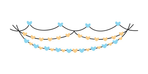 Naklejka premium Heart String Element Decoration for valentines, women, mother day greeting invitation graphic design.