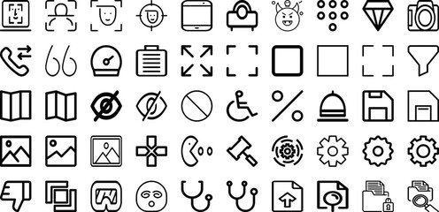 Set Of Face Icons Collection Isolated Silhouette Solid Icons Including Vector, Medical, Mask, Face, Virus, Illustration, Isolated Infographic Elements Logo Vector Illustration