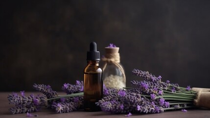 Spa composition with essential oil and lavender AI Generative