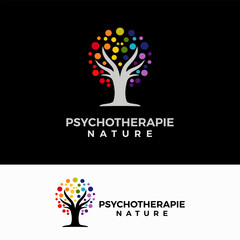 creative Psychotherapy tree vector template.