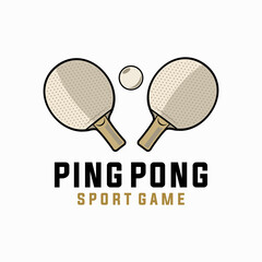 table tennis sport vector template. ping pong ball club graphic illustration.