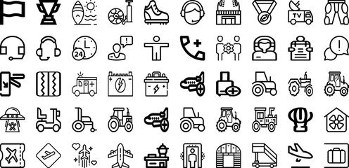 Set Of Port Icons Collection Isolated Silhouette Solid Icons Including Freight, Crane, Shipping, Ship, Cargo, Industry, Boat Infographic Elements Logo Vector Illustration