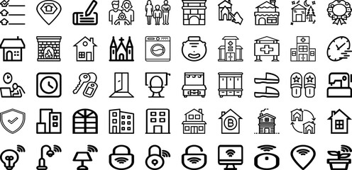 Fototapeta na wymiar Set Of Home Icons Collection Isolated Silhouette Solid Icons Including Business, Lifestyle, Work, Woman, Home, Computer, Laptop Infographic Elements Logo Vector Illustration