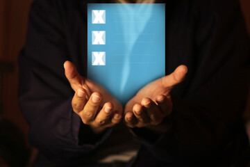 Voting Results Voting Participants with Hologram Technology Paper from Business Experiments and Science Surroundings