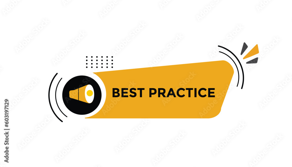 Sticker best practice button web banner templates. vector illustration