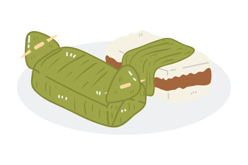 Hand Drawn Indonesian Traditional Food Illustration. 