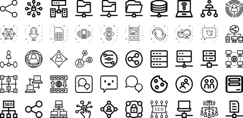 Set Of Work Icons Collection Isolated Silhouette Solid Icons Including Work, Business, Internet, People, Computer, Laptop, Office Infographic Elements Logo Vector Illustration