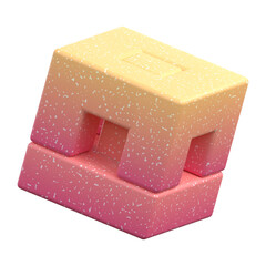 3d rendering - Abstract Gradient Object art, geometric shapes