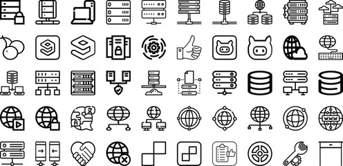 Set Of Work Icons Collection Isolated Silhouette Solid Icons Including Office, Business, Computer, People, Laptop, Internet, Work Infographic Elements Logo Vector Illustration