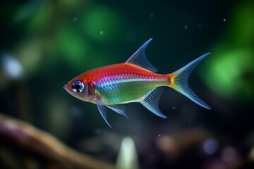 Portrait beautiful fish in the aquarium