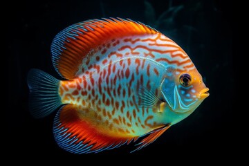 Portrait a beautiful fish in the ocean