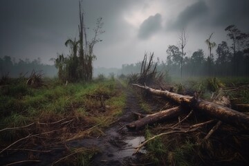 Fototapeta na wymiar portraits of dryness damaged forests
