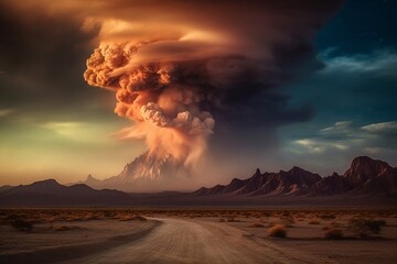 Pyrocumulus clouds over the Savana AI Generative