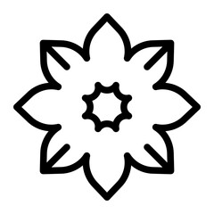 flower line icon