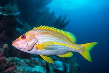 Portrait fish in the ocean AI Generative