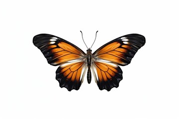 Romantic Flutter. Beautiful Butterfly in Nature, Isolated on White Background. Generative AI illustrations.