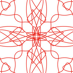 Red Doodle Lines Background