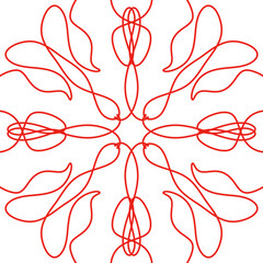 Red Doodle Lines Background